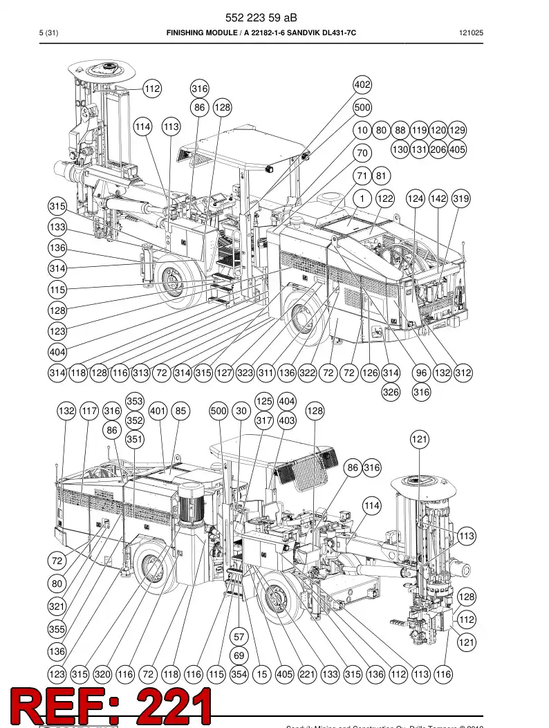 55223092a 552 230 92a Sign - Sandvik Technical Drawing