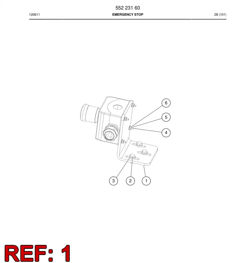 55223159 552 231 59 Plate - Sandvik Technical Drawing
