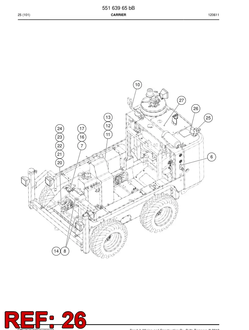 55223161 552 231 61 Protector, Cable Entry - Sandvik Technical Drawing