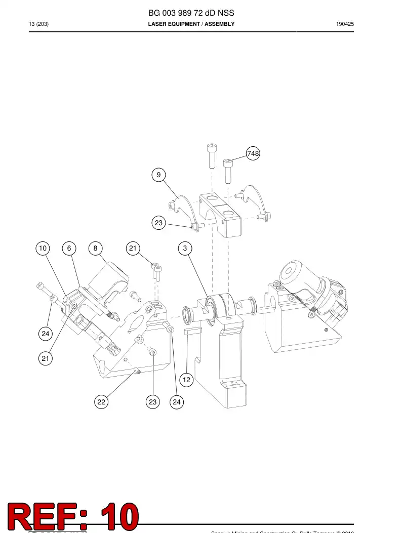 55223306b 552 233 06b Bracket - Sandvik Technical Drawing