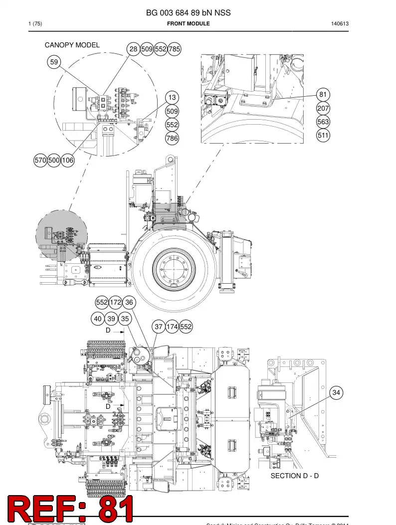 55223358b 552 233 58b Plate - Sandvik Technical Drawing