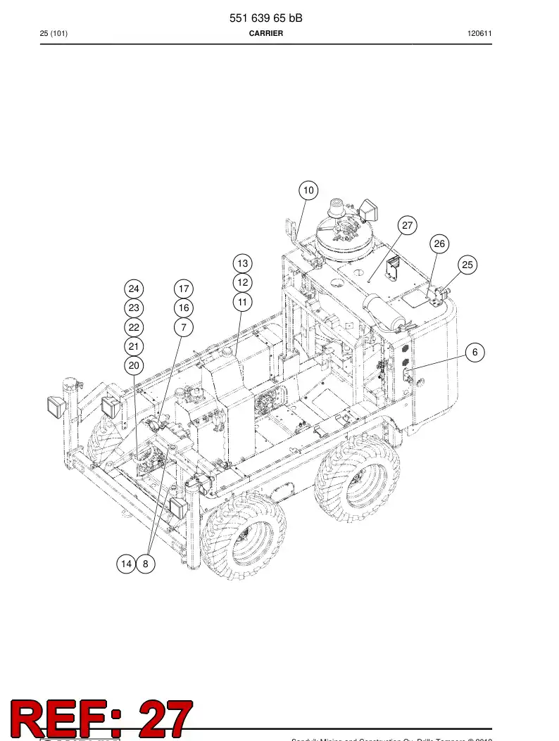55223360 552 233 60 Protector, Cable Entry - Sandvik Technical Drawing