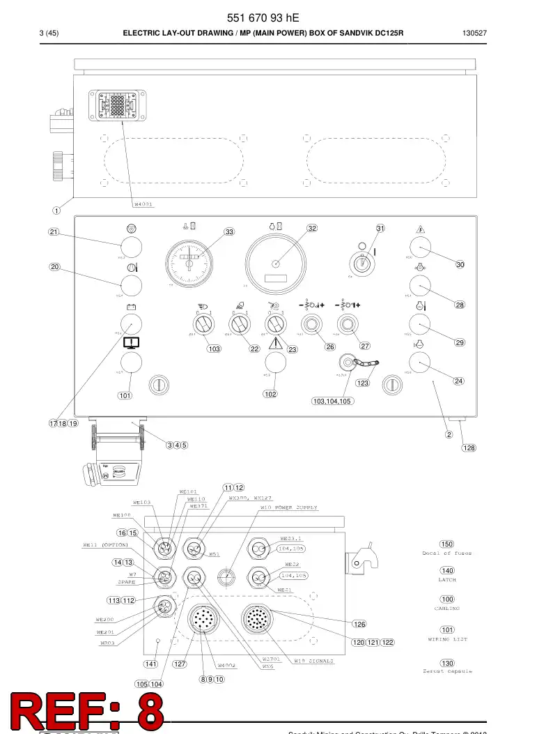 55223363 552 233 63 Connector - Sandvik Technical Drawing