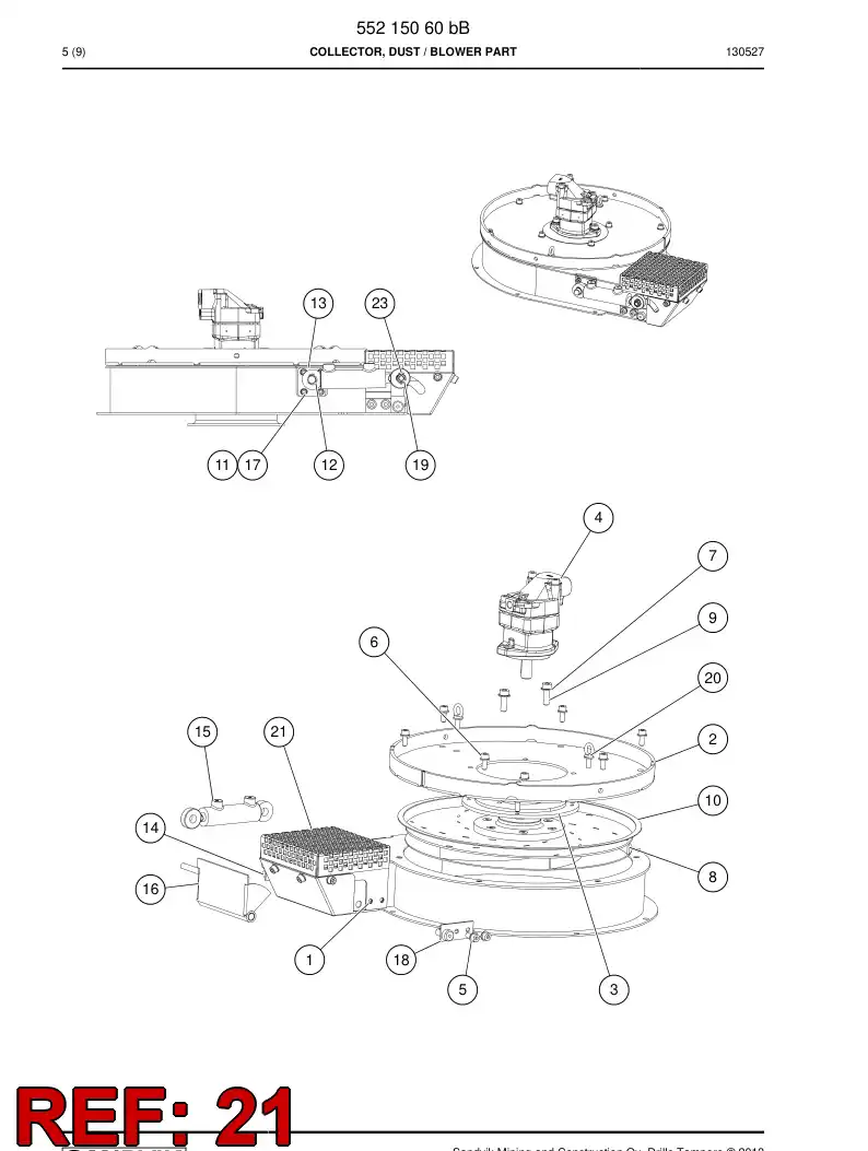 55223454a 552 234 54a Guard - Sandvik Technical Drawing