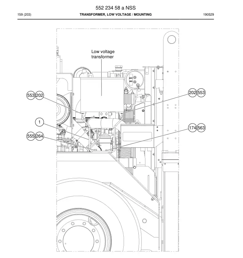 55223458a 552 234 58a Transformer, Low Voltage - Sandvik Technical Drawing