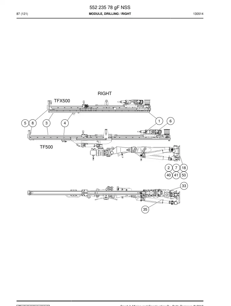 55223578g 552 235 78g Module, Drilling - Sandvik Technical Drawing