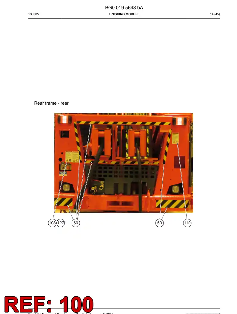 55223724a 552 237 24a Label Set, Safety - Sandvik Technical Drawing