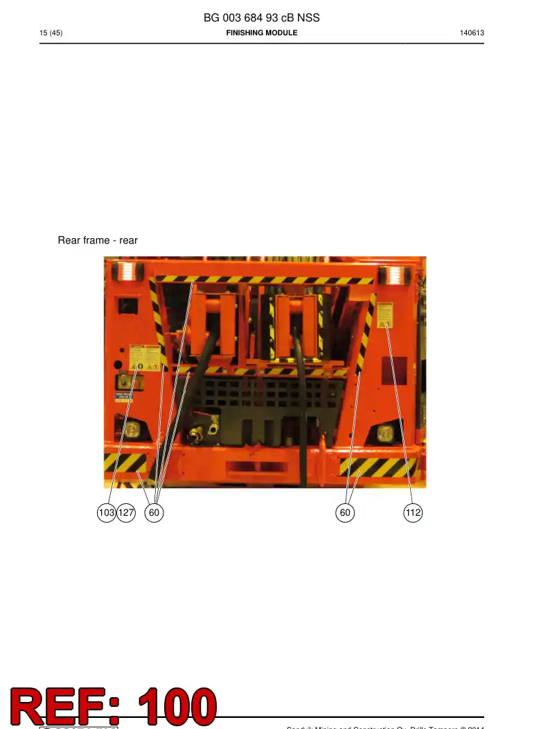 55223825a 552 238 25a Label Set, Safety - Sandvik Technical Drawing