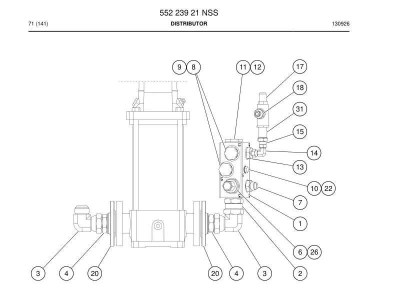 55223921 552 239 21 Distributor - Sandvik Technical Drawing