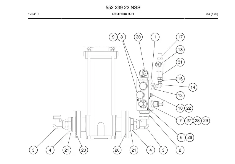 55223922 552 239 22 DISTRIBUTOR - Sandvik Technical Drawing