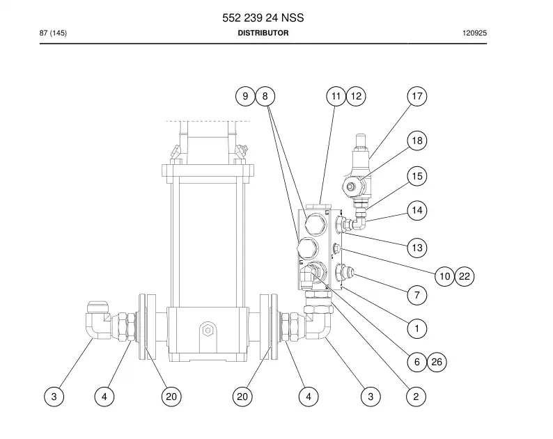 55223924 552 239 24 Distributor - Sandvik Technical Drawing