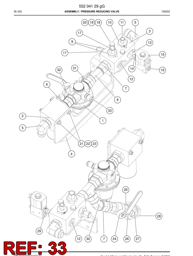 55223927 552 239 27 Fitting, Quick Connect - Sandvik Technical Drawing