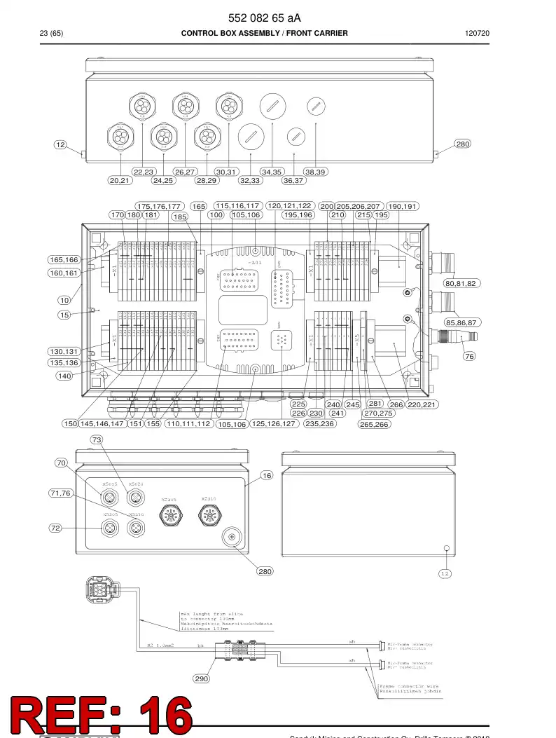 55224014 552 240 14 Decal - Sandvik Technical Drawing