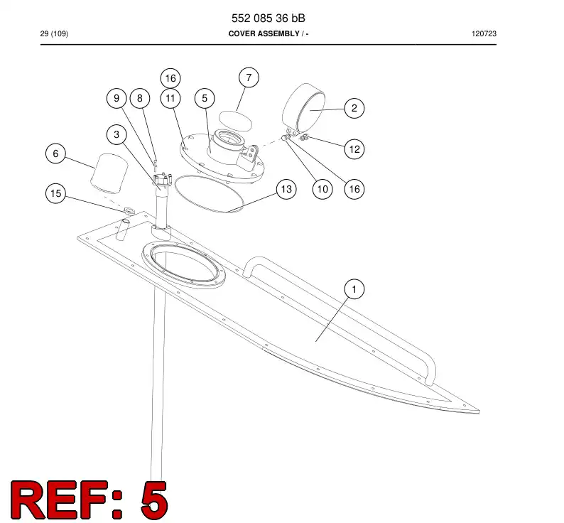 55224886 552 248 86 Pipe, Filling - Sandvik Technical Drawing