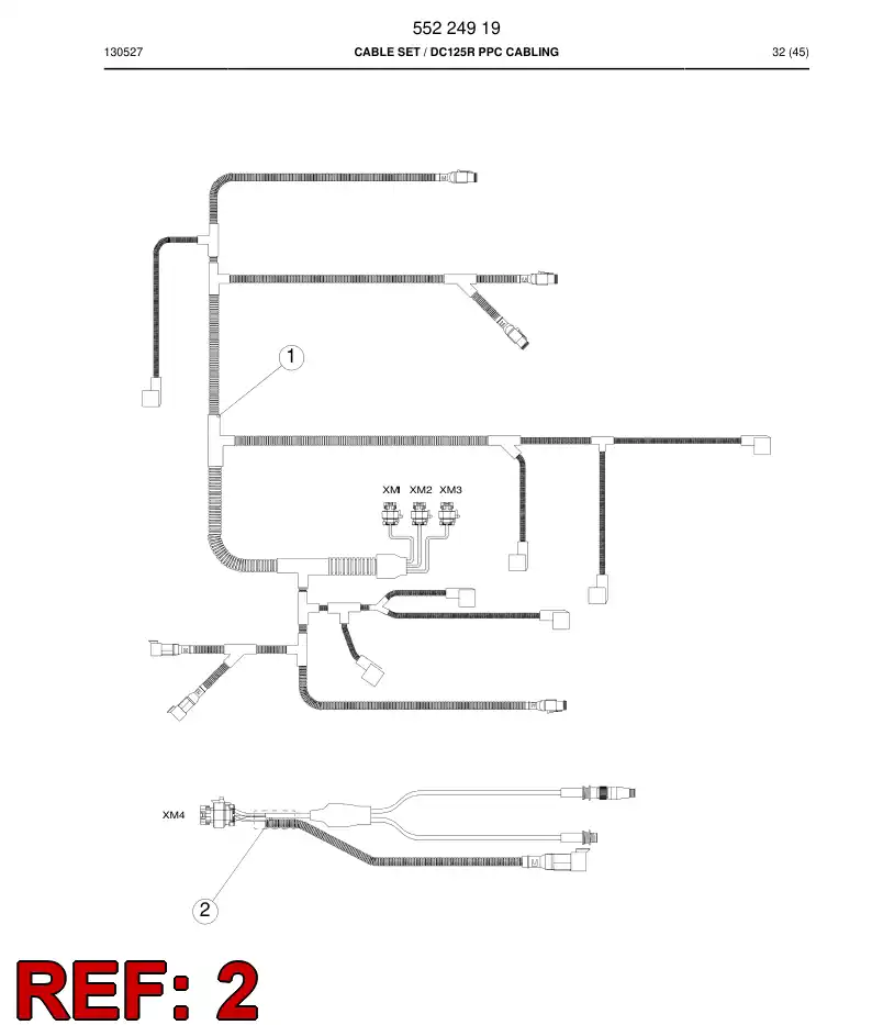 55224917 552 249 17 Harness - Sandvik Technical Drawing