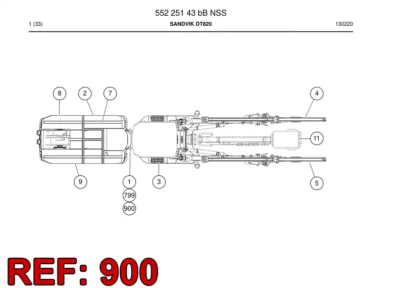 55225142 552 251 42 Accessory Kit - Sandvik Technical Drawing