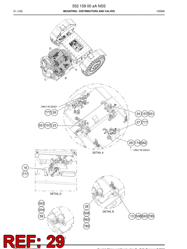 55225376 552 253 76 Bracket - Sandvik Technical Drawing
