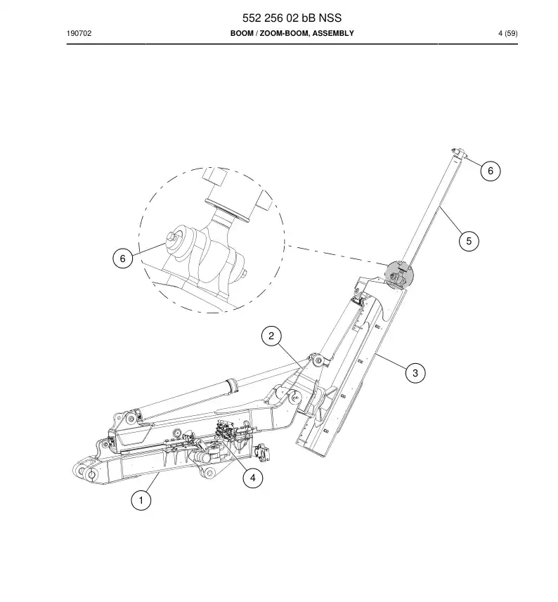 55225602b 552 256 02b Boom - Sandvik Technical Drawing
