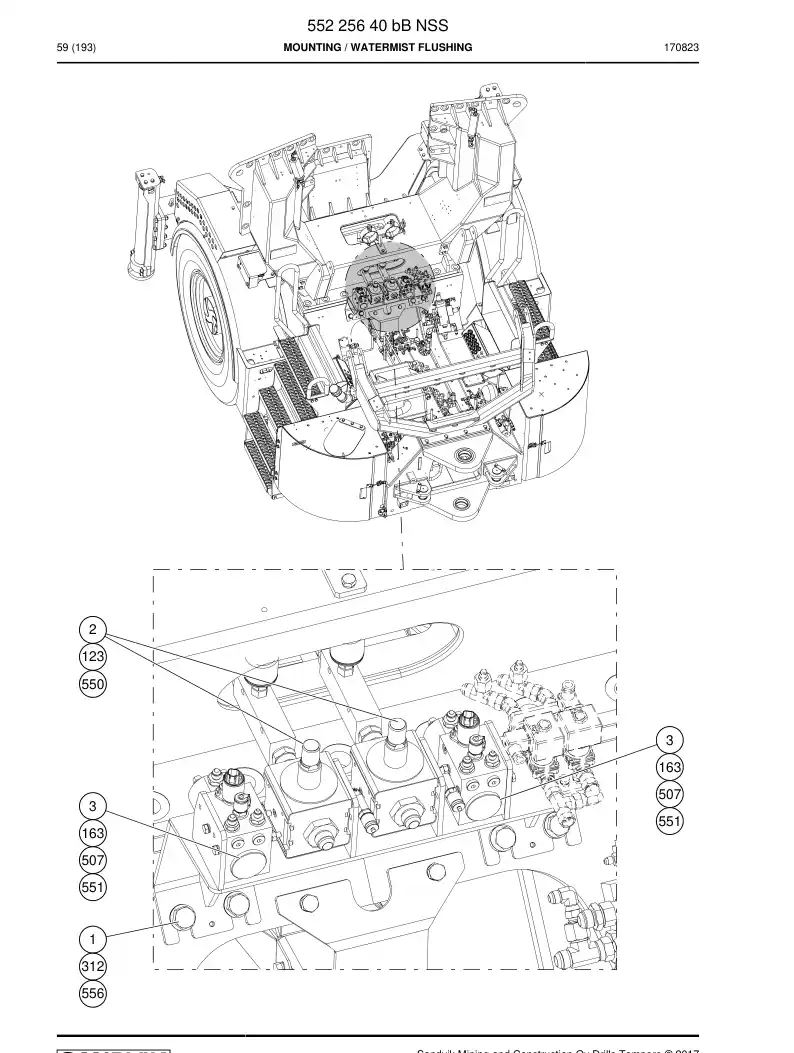 55225640b 552 256 40b Mounting - Sandvik Technical Drawing