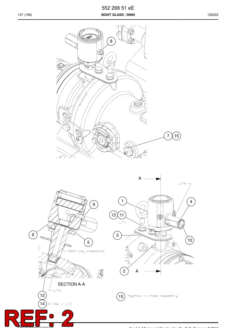 55225660 552 256 60 Connector - Sandvik Technical Drawing