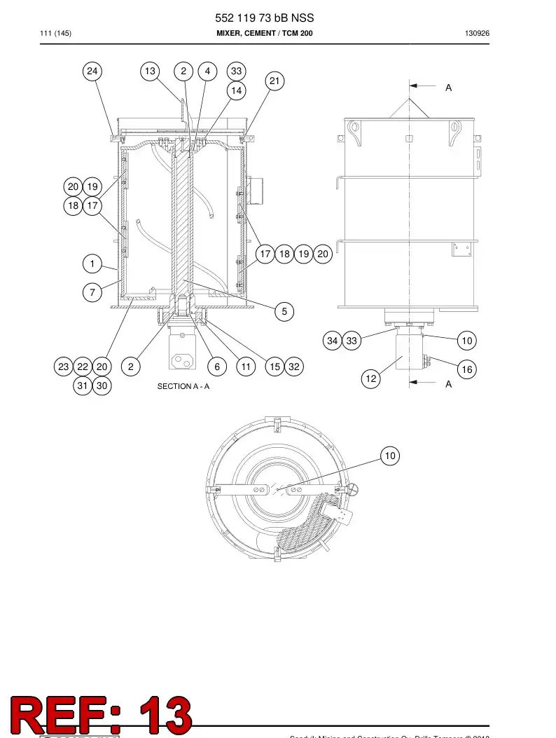 55225810b 552 258 10b Mesh, Safety - Sandvik Technical Drawing