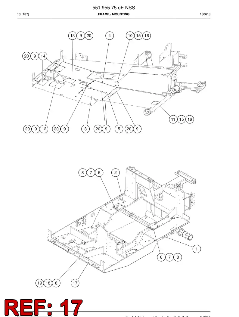 55225918 552 259 18 Support - Sandvik Technical Drawing