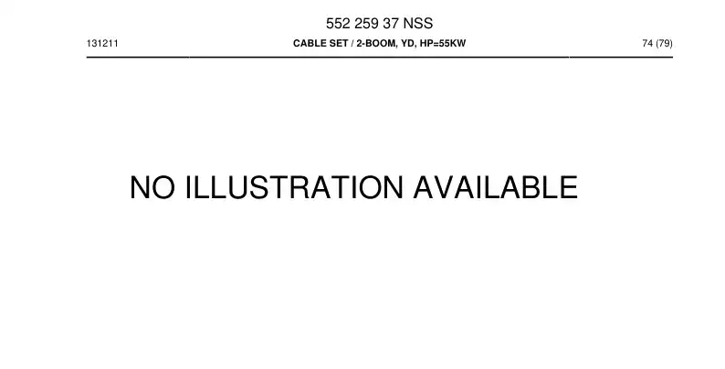 55225937 552 259 37 Cable Set - Sandvik Technical Drawing