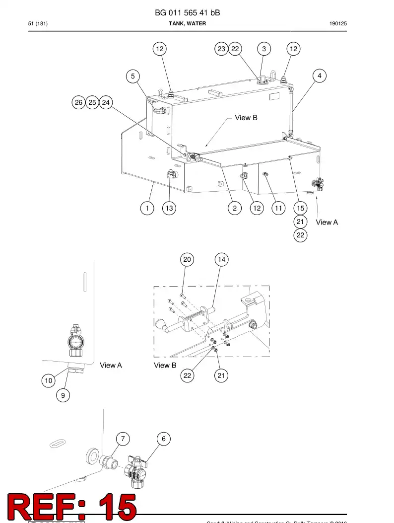 55226213 552 262 13 Magnet - Sandvik Technical Drawing