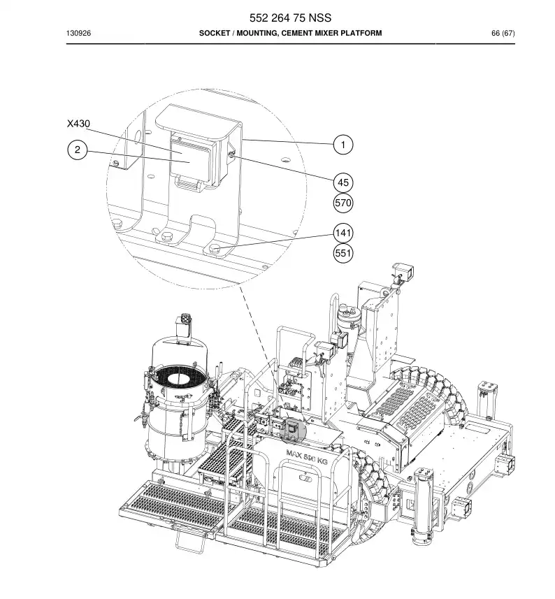 55226475 552 264 75 Socket - Sandvik Technical Drawing
