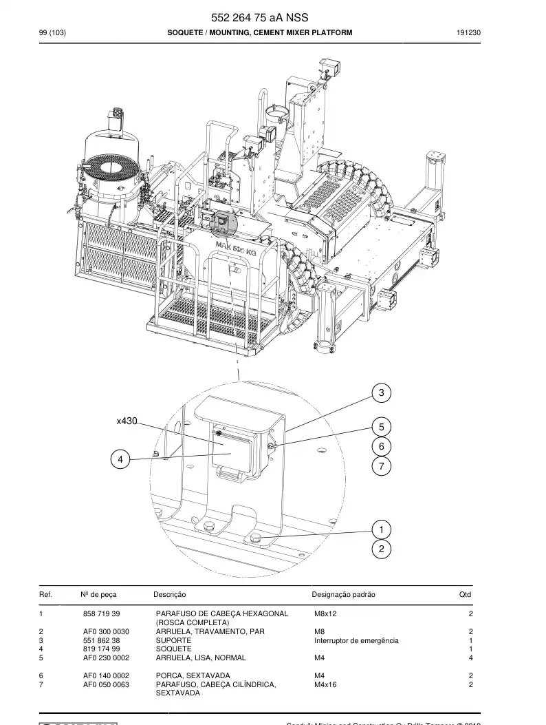 55226475a 552 264 75a Socket - Sandvik Technical Drawing