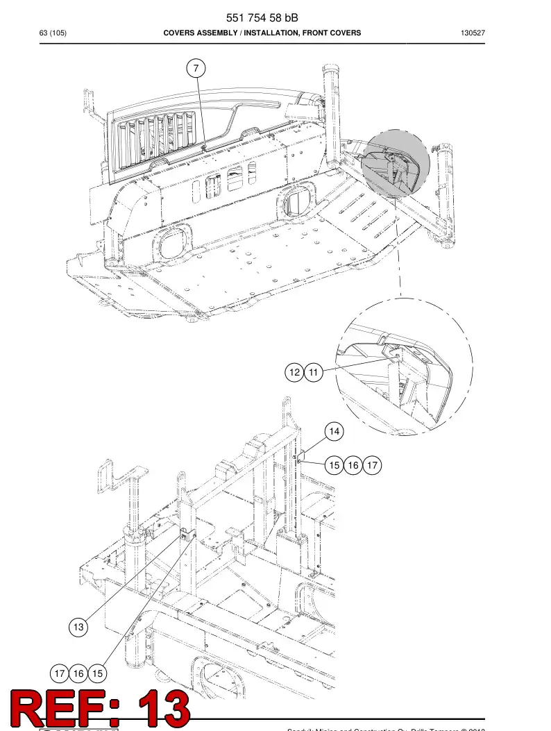 55226515 552 265 15 Lock piece - Sandvik Technical Drawing