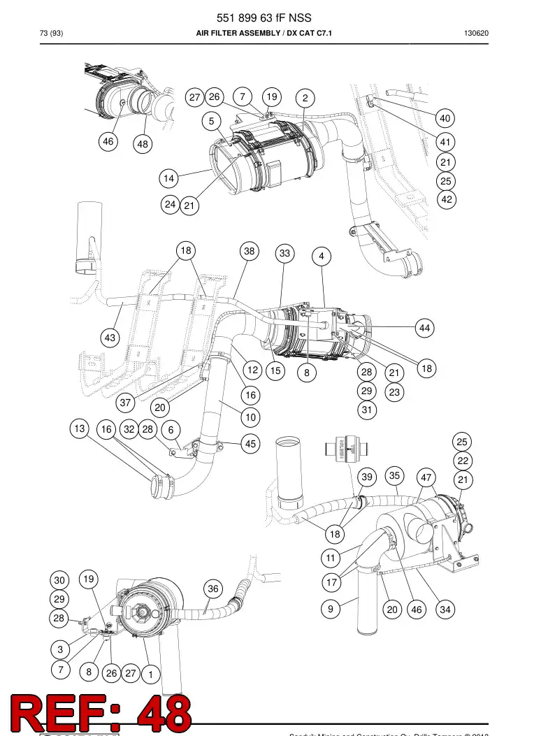55226520 552 265 20 Flange - Sandvik Technical Drawing