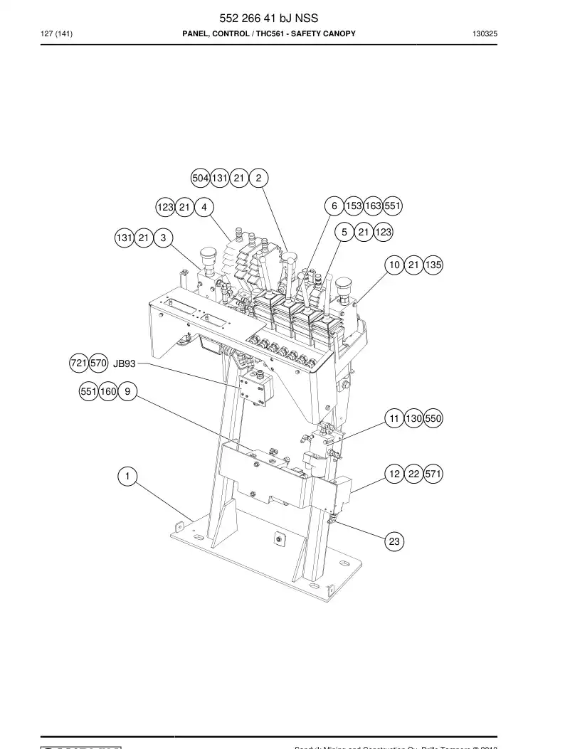 55226641b 552 266 41b PRING, CONTROL - Sandvik Technical Drawing