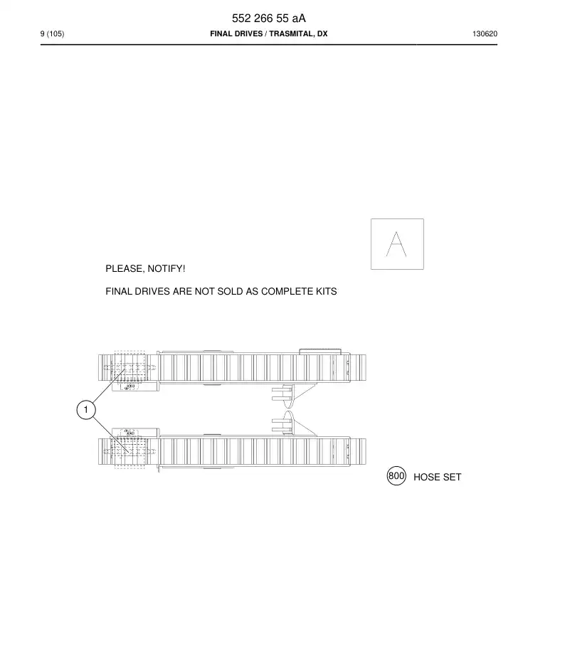 55226655a 552 266 55a Final Drive - Sandvik Technical Drawing