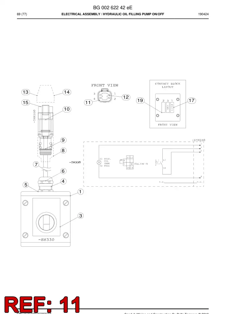 55226755 552 267 55 Accessories, Connector - Sandvik Technical Drawing