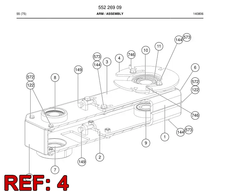 55226864 552 268 64 Plate - Sandvik Technical Drawing