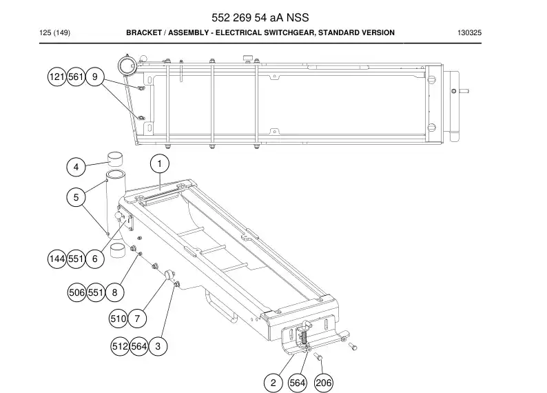 55226954c 552 269 54c SUPORTE - Sandvik Technical Drawing