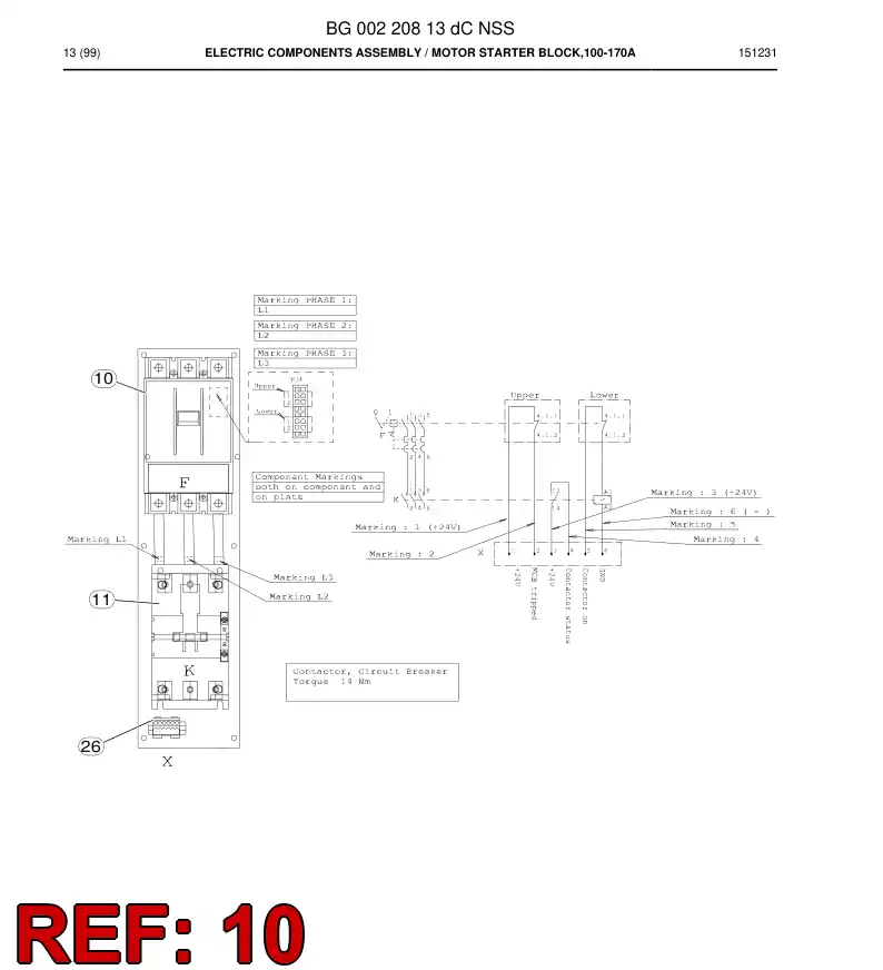 55227043d 552 270 43d Circuit Breaker, Protective, Motor - Sandvik Technical Drawing