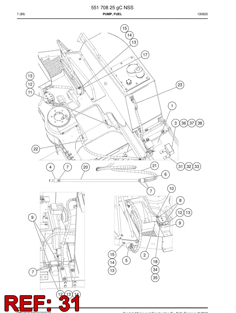 55227063b 552 270 63b Bracket - Sandvik Technical Drawing