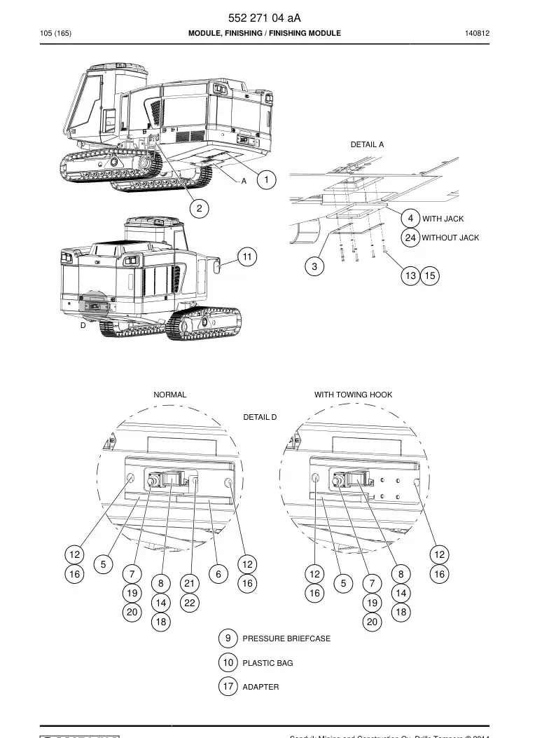 55227104a 552 271 04a Module, Finishing - Sandvik Technical Drawing