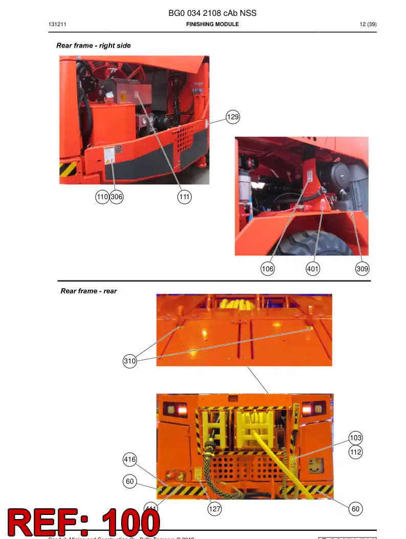 55227138a 552 271 38a Label Set, Safety - Sandvik Technical Drawing