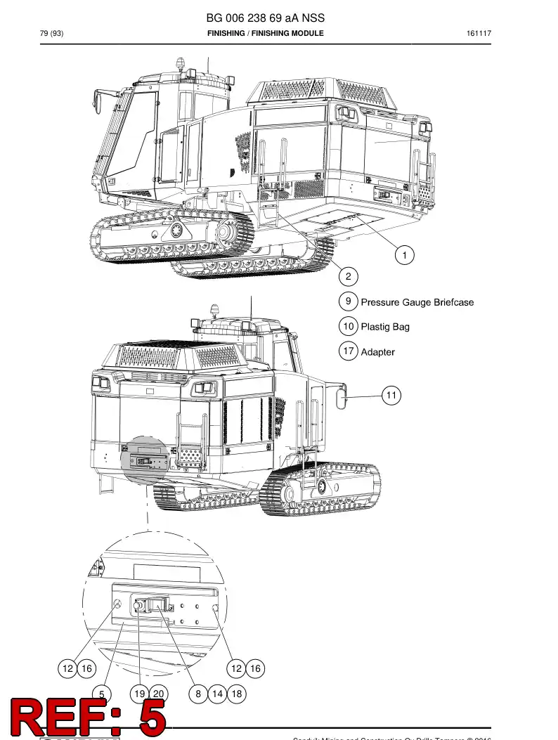 55227158 552 271 58 Bar, Roll-Over - Sandvik Technical Drawing