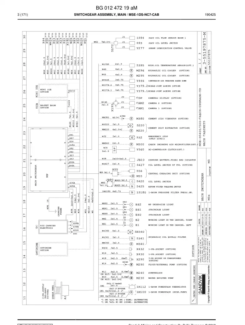 55227164 552 271 64 Decal - Sandvik Technical Drawing