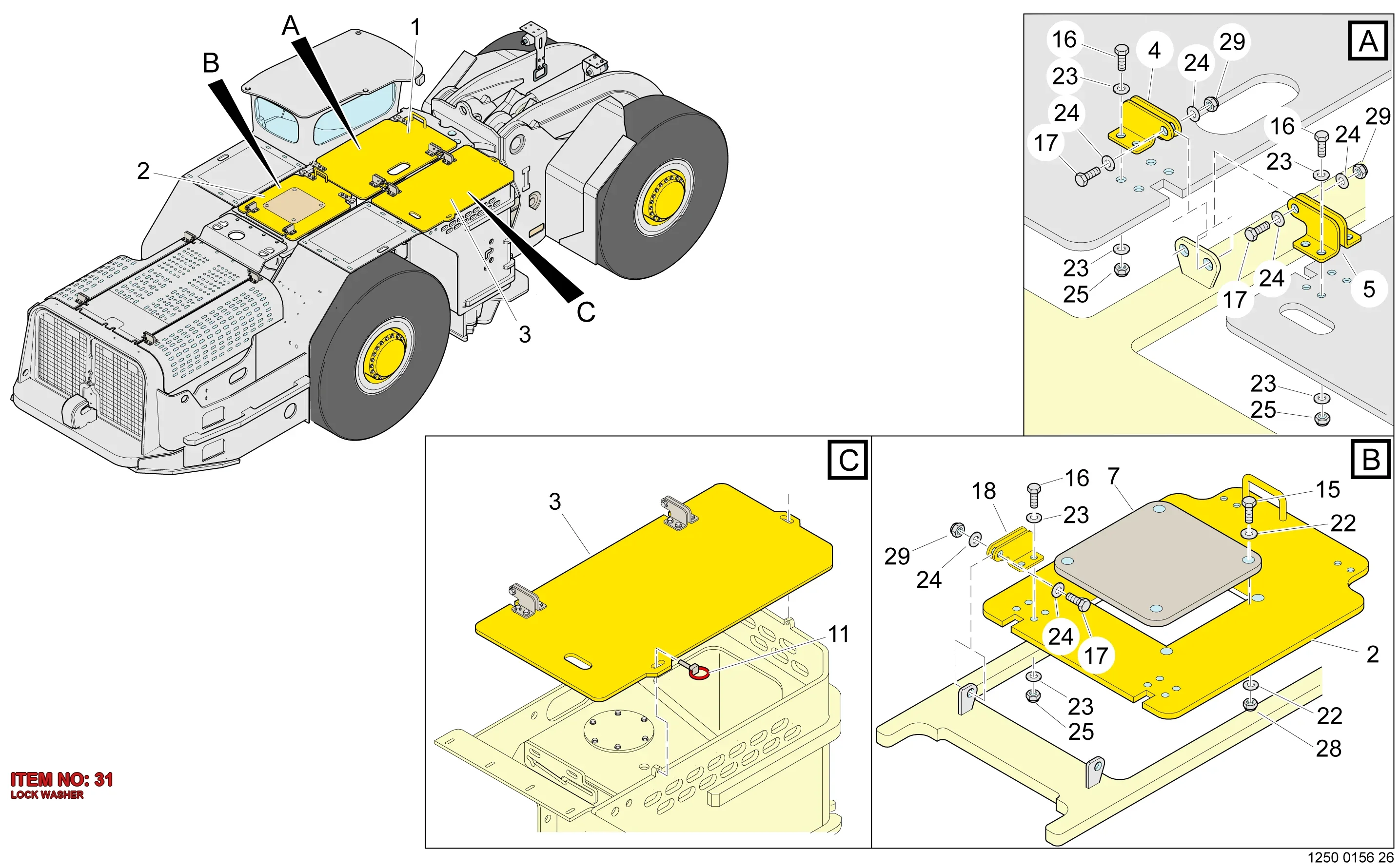 5530 7032 00 LOCK WASHER - Technical Drawing