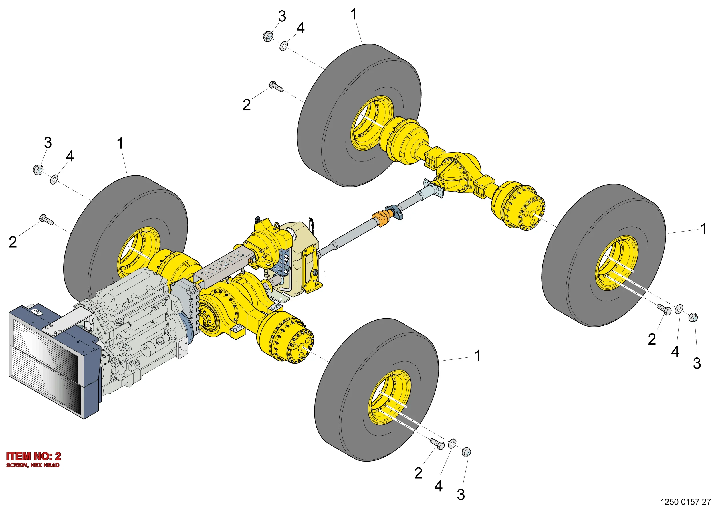 5530 8519 00 SCREW, HEX HEAD - Technical Drawing