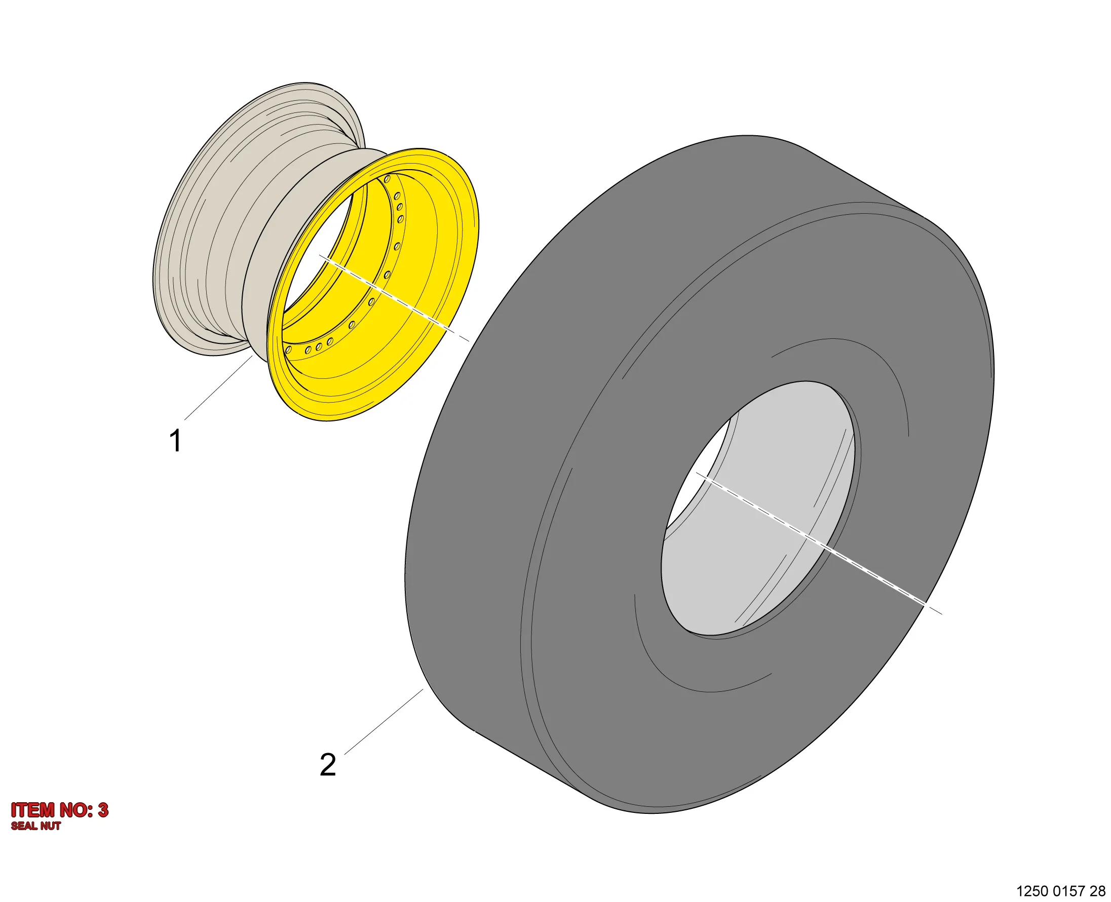 5534 4664 00 SEAL NUT - Technical Drawing