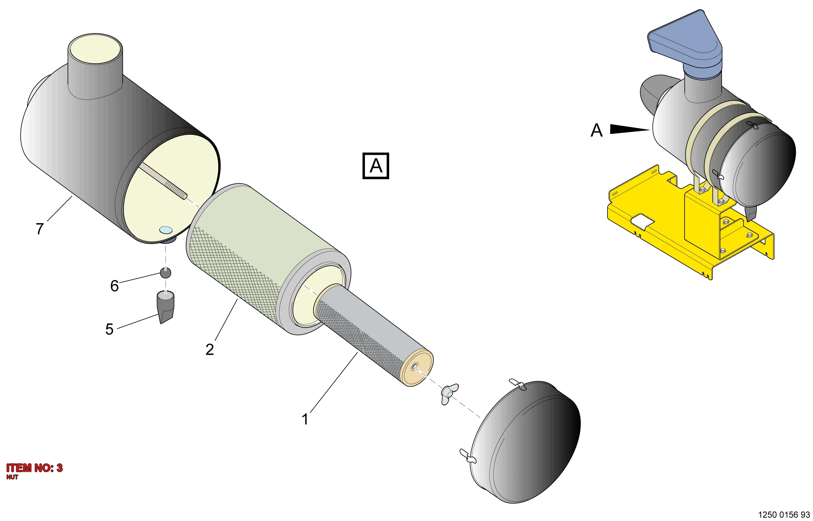 5536 1323 00 NUT - Technical Drawing