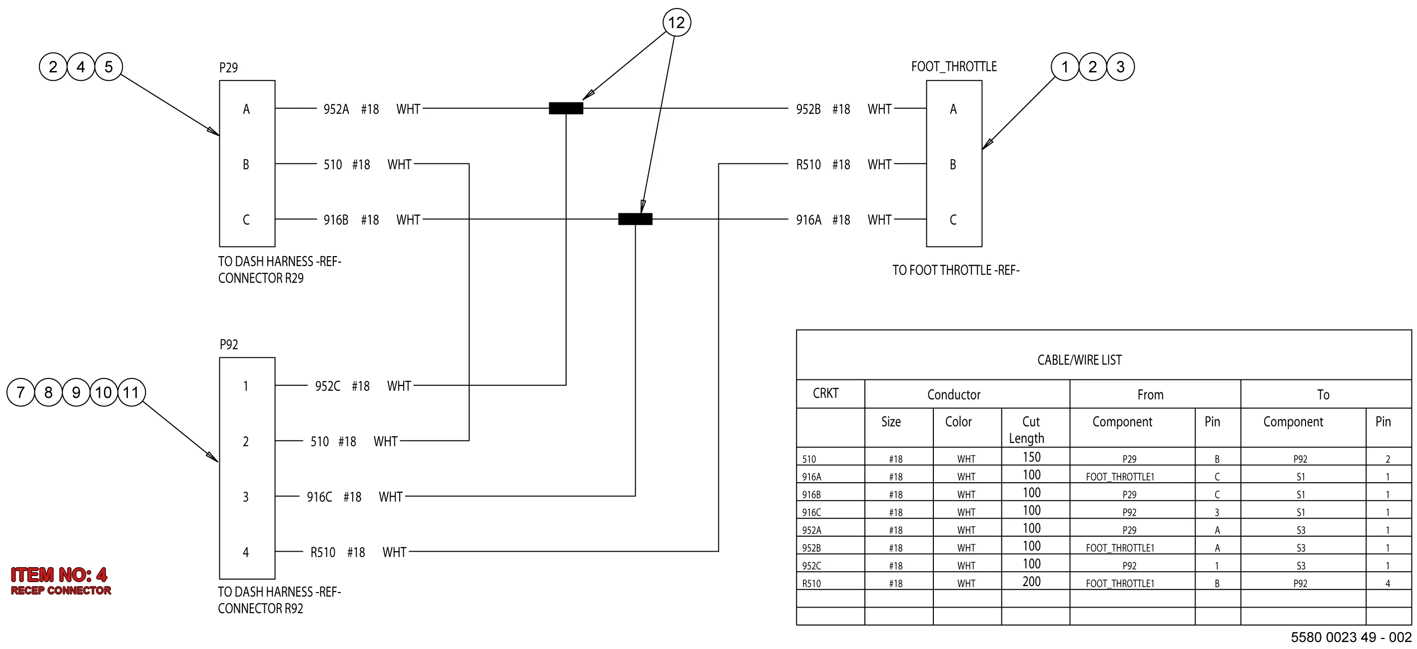 5536 8461 00 RECEP CONNECTOR - Technical Drawing