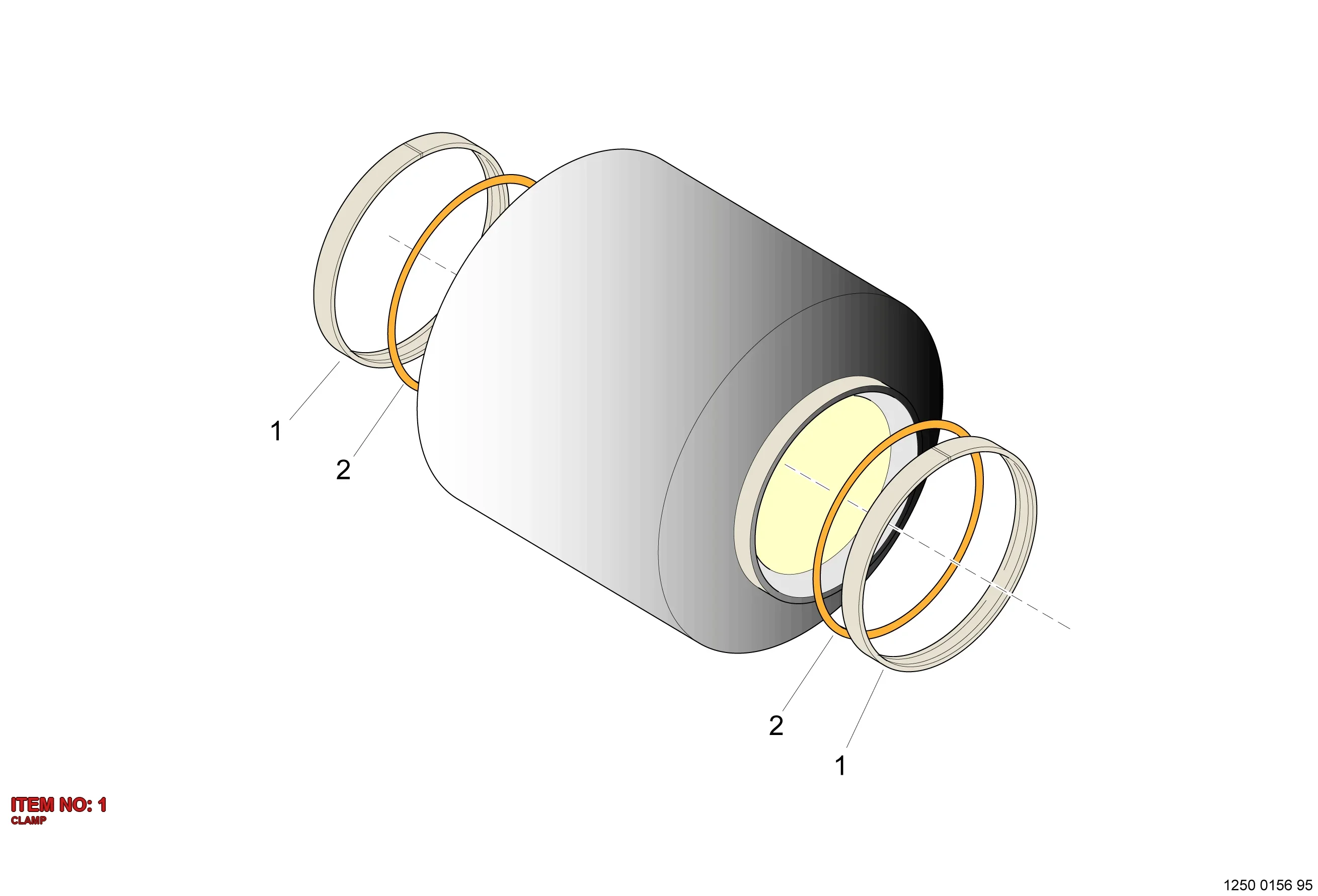 5537 3877 00 CLAMP - Technical Drawing