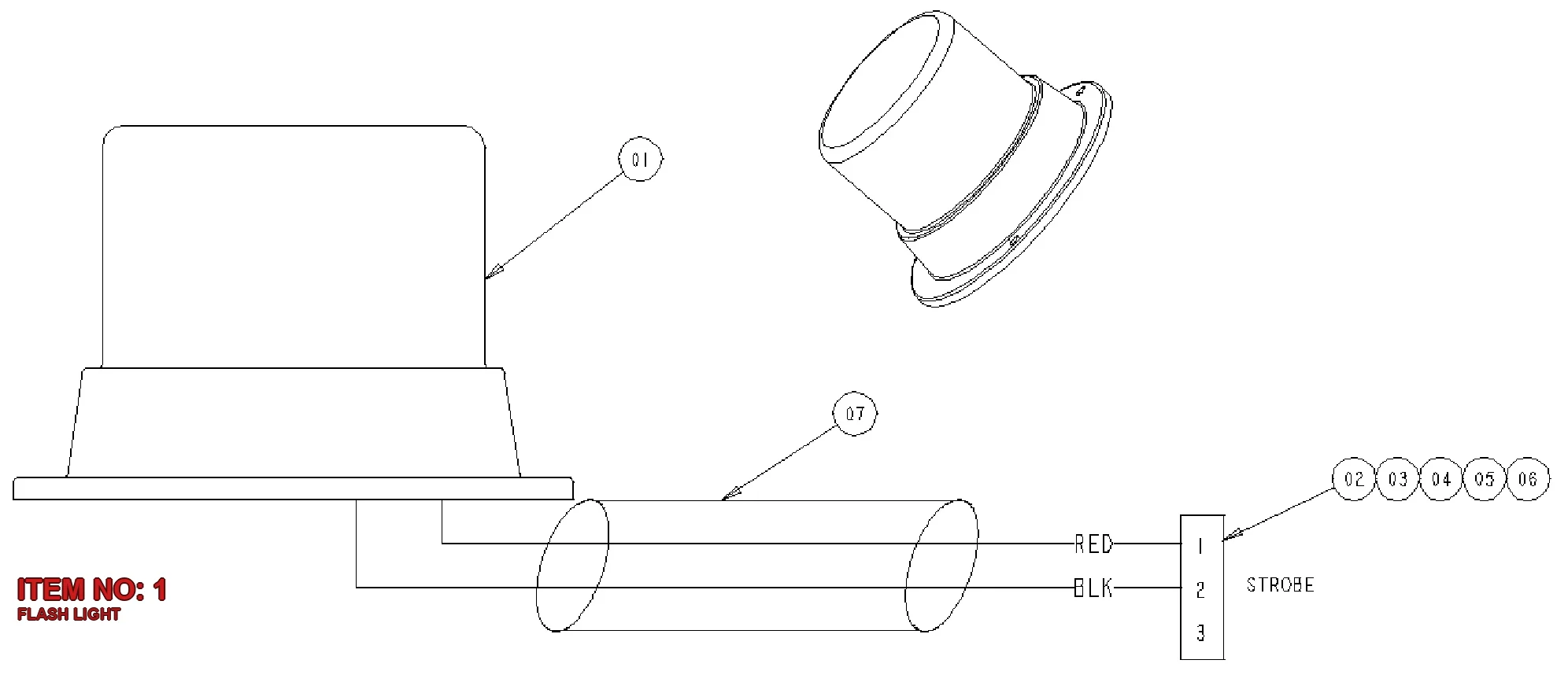 5537 5948 00 FLASH LIGHT - Technical Drawing